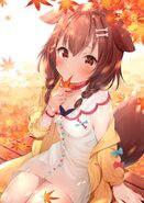 Korone In The Autumn Forest