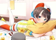 Subaru Lying In Her Room
