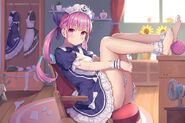 Aqua Sitting In Her Room
