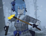 Suisei/Suicopath in Project Winter, Wielding her Signature Weapon.
