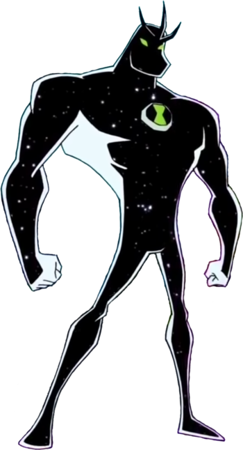 Omnicoid Void: Alien X with 11 Omnitrix symbols