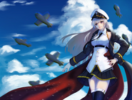 Enterprise With Her American Fleet