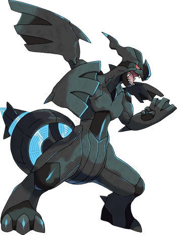 Darkrai/Zekrom fusion , for the Greek Mythology Themed Competition,  represents Erebus, god of darkness : r/PokemonInfiniteFusion