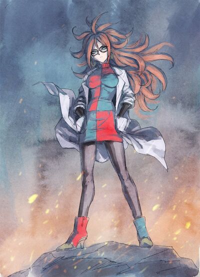 Android 21 Evil Observes Events of DBS Super Hero by