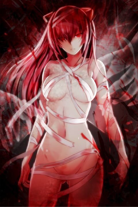 Lucy from Elfen Lied #ElfenLied Same pose from the opening scene One of my  favorite anime 💔 #Lucy #elfenliedlucy #oldanime #lilium…