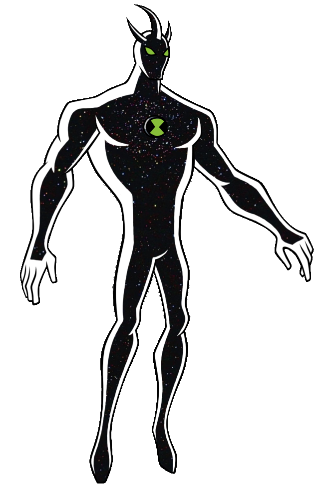 Omnicoid Void: Alien X with 11 Omnitrix symbols