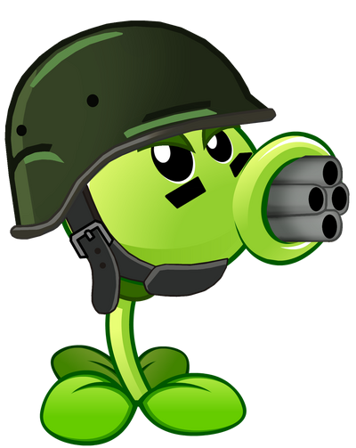 Plants vs. Zombies Peashooter illustration, Plants vs. Zombies 2