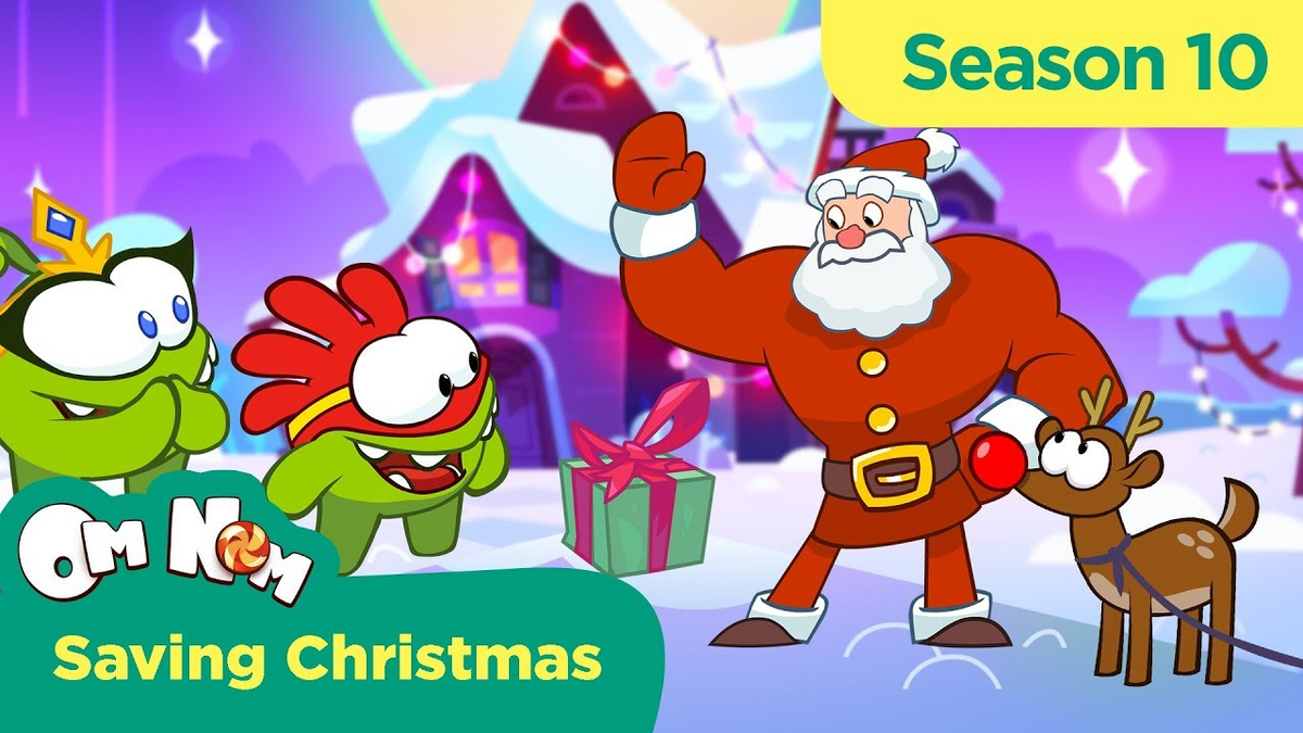 Saving christmas. Супер Нямы новый год. Cut the Rope Christmas.