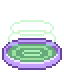The green teleporter, which leads to the medium puzzle.