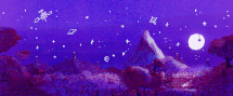 The view of Otherworld, shown when using the telescope.
