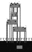 A full view of Nighttime Treehouse with no background.