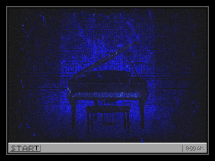 The screen revealing the Piano Room of Lost Library, exclusive to the One Day Left segment of the Omori Route.