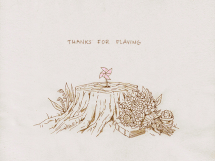 The PINWHEEL placed in the stump in SUNNY's backyard as seen after the GOOD ENDING credits.