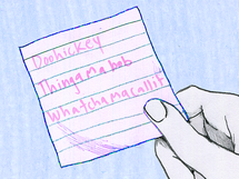 The Strange List as it appears in the 2018 demo.