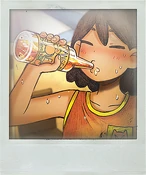 FA ALBUM 26.png (377 KB) (6/22): KEL cooling off with some refreshing ORANGE JOE! I shouldn't get too close or he might get my camera wet. KEL is known to spill his drinks.