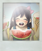 (6/22): It's the first day of summer vacation, so we all wanted to celebrate by going to the beach! WATERMELON is AUBREY's favorite.