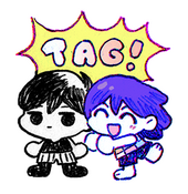 Omori and Kel Sticker (Tag)