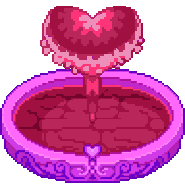 The fountain that appears in the castle's foyer.