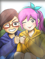 Aubrey and Kim's shared photograph of them both together.