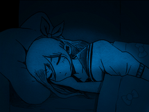 Aubrey sleeping at Basil's House during the sleepover on One Day Left.