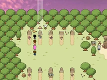 Claus sitting near Mari's gravestone on One Day Left (Evening).