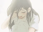 Mari crying after saving Sunny from drowning.