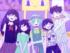 Omori's friends greet him during the third visit.