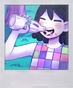 DW ALBUM 05.png (343 KB) "KEL drinking a bottle of MILK, his favorite! I shouldn't get too close or he might get my camera wet."