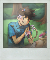 (4/21): HERO's still making his flower crown. It's taking him a little while, but he's getting there. You have to admire his persistence!