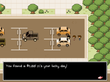 The dollar bill found near Faraway Plaza's parking spot on Two Days Left (Evening).