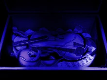 A view of the sheet music along with the broken  after using the .