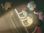 Mari plays the piano with Sunny.