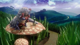 6x22 Chenille géante champignons magiques Pays des Merveilles