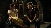 4x22 Belle Rumplestiltskin réécrits robe jaune berceau Neal discussion menace mauvais choix