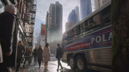 5x22 Violette Henry Mills bus arrivée New York City