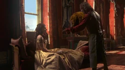 2x19 Belle Rumplestiltskin doigt reproche divan sofa livre roman Château des Ténèbres mini