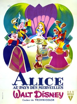 Alice au Pays des Merveilles in Wonderland Disney 1951 affiche poster