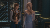 4x08 Anna urne magique Elsa discussion couloir château d'Arendelle