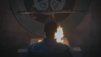 Merlin forge Excalibur grâce à la flamme