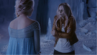 4x02 Emma Swan Elsa Reine des Neiges discussion découverte pouvoirs grotte gelée demande fonte