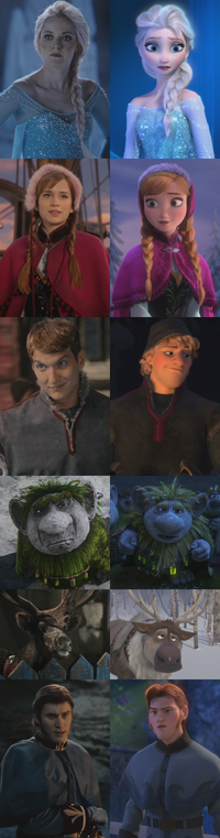 Personnages La Reine des Neiges (Disney) Once Upon a Time Elsa Anna Kristoff Grand Pabbie Sven Hans