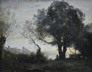 Souvenir of Castel Gandolfo by Jean-Baptiste-Camille Corot