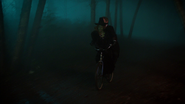 Zelena and Hades riding bicycle