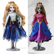 Old and new Sleeping Beauty doll