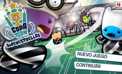 Tela de abertura do jogo em espanhol