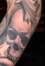 Skull on left forearm (c. 2017)