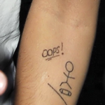 OOPS! on right inner forearm November 8, 2012