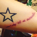 won't stop 'till we surrender... on underside of left arm June 15, 2012