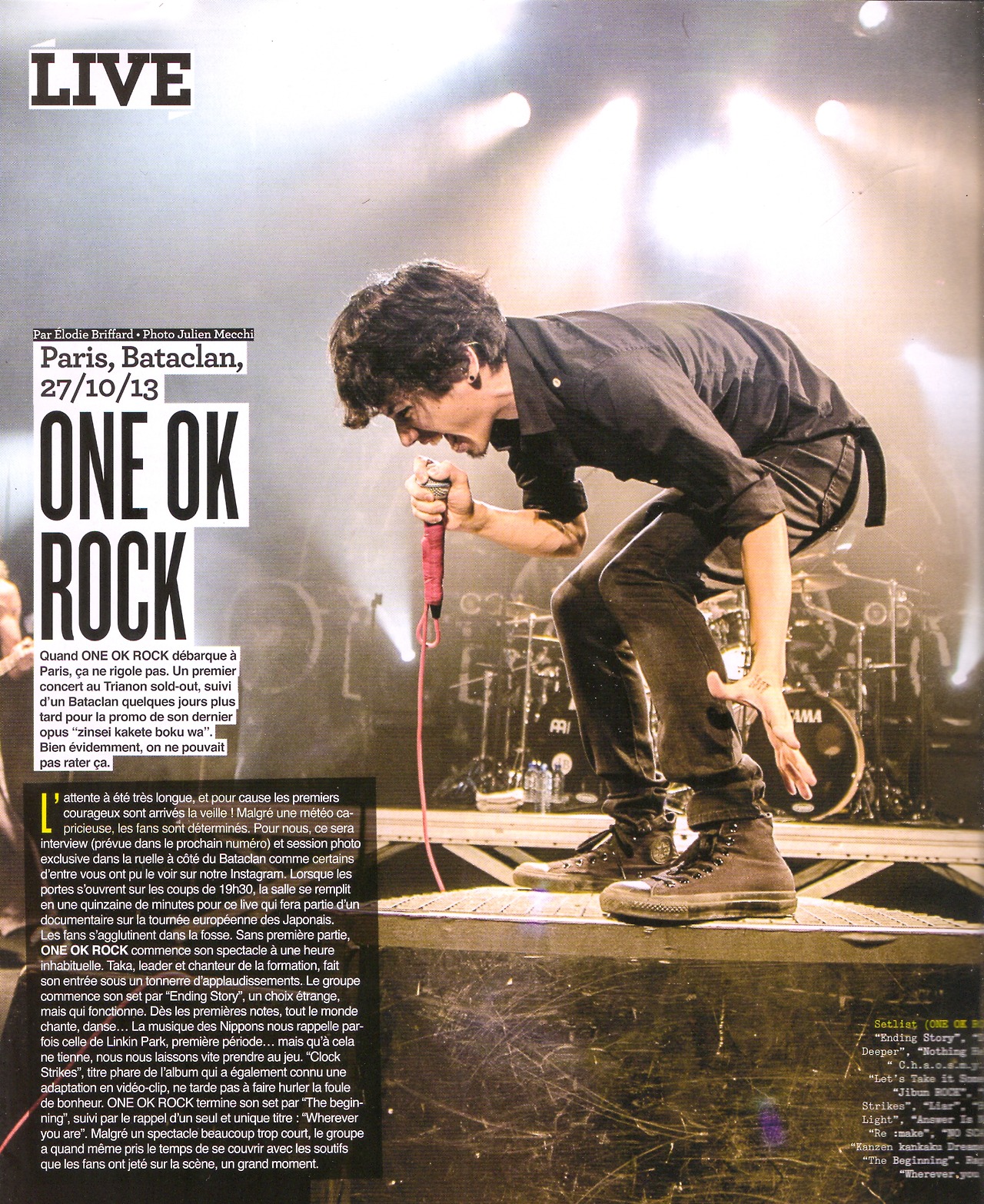 ONE OK ROCK in the French Magazine My Rock | ONE OK ROCK Wiki | Fandom