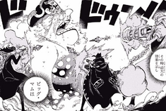 Bege, Vito y Gotty disparan a Big Mom